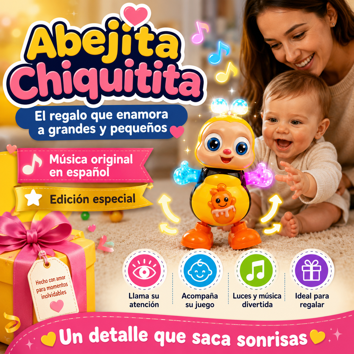 Abejita Chiquitita Musical con Luces y Movimiento