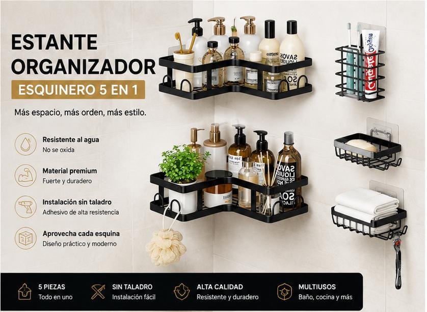 Organizador De Baño 5 en 1