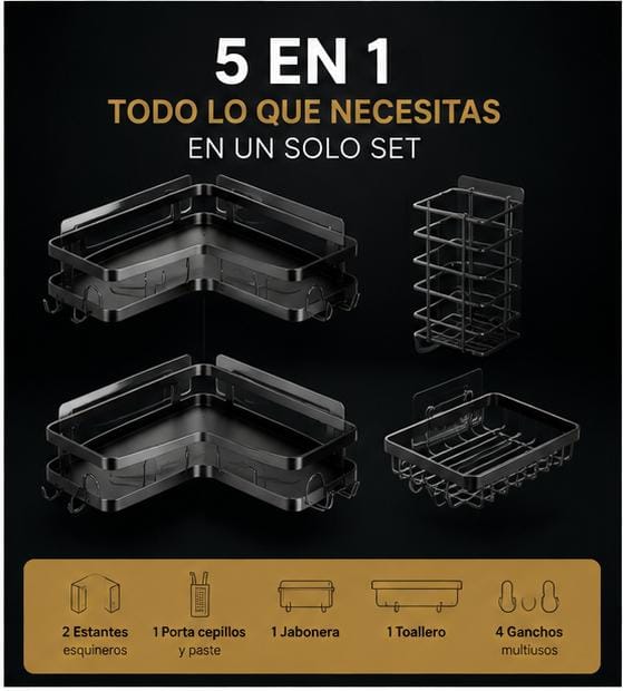Organizador De Baño 5 en 1